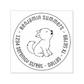 ハウリングウルフアップのラウンドアドレス セルフインキングスタンプ (デザイン)