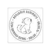 ハウリングウルフアップのラウンドアドレス ラバースタンプ (インプリント)