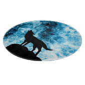 ハウリングウルフウィンスノーブルースモーク抽象芸術 カッティングボード (角)