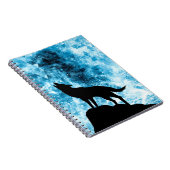 ハウリングウルフウィンスノーブルースモーク抽象芸術 ノートブック (右側)