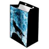 ハウリングウルフウィンスノーブルースモーク抽象芸術 ミディアムペーパーバッグ (正面アングル)