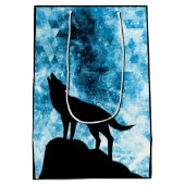 ハウリングウルフウィンスノーブルースモーク抽象芸術 ミディアムペーパーバッグ (裏面)