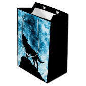 ハウリングウルフウィンスノーブルースモーク抽象芸術 ミディアムペーパーバッグ (裏面アングル)