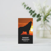 ハウリングウルフシルエットサンセット 名刺 (スタンド正面)