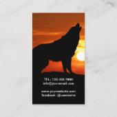ハウリングウルフシルエットサンセット 名刺 (裏面)
