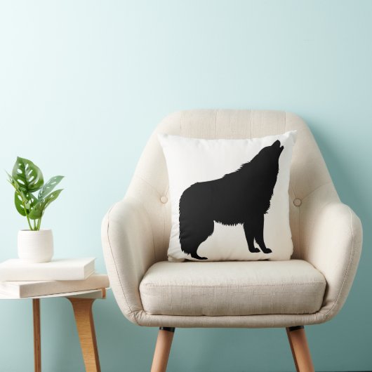 ハウリングウルフシルエット クッション (椅子)