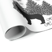 ハウリングウルフハッピーハウリデイズヒョウ柄の雪 ラッピングペーパー (ロールコーナー)