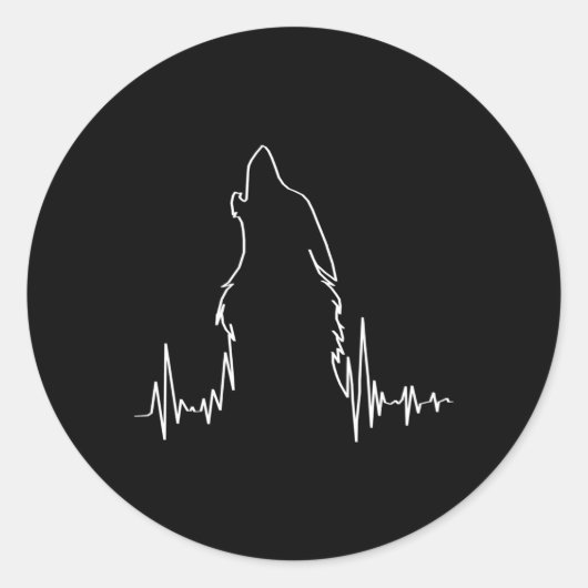 ハウリングウルフヒビート精神の動物の狼 ラウンドシール (正面)