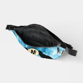 ハウリングウルフフルムーンブルーブラックカスタムモノグラム ファニーパック (見開き)