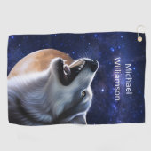 ハウリングウルフモノグラム ゴルフタオル (横)