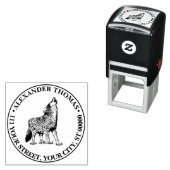 ハウリングウルフヴィンテージスケッチ名差出人住所 セルフインキングスタンプ (インサイチュ)