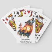 ハウリングウルフ二重露出サンセットパーソナライズされた トランプ (裏面)