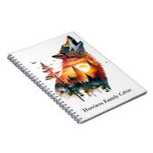 ハウリングウルフ二重露出サンセットパーソナライズされた ノートブック (右側)