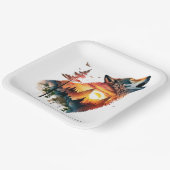 ハウリングウルフ二重露出サンセットパーソナライズされた ペーパープレート (傾斜あり)