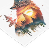 ハウリングウルフ二重露出サンセット ショートテーブルランナー (コーナー)