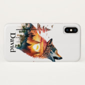 ハウリングウルフ二重露出サンセット Case-Mate iPhoneケース (裏面(横))