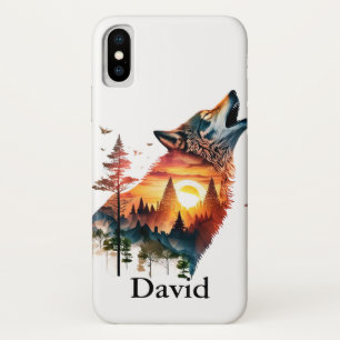 ハウリングウルフ二重露出サンセット iPhone X ケース