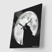 ハウリングウルフ スクエア壁時計 (傾斜)