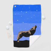 ハウリングウルフin冬 – オリジナルワイルドライフアート ゴルフタオル (インサイチュ)