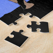 ハウリングウルフin冬 – オリジナルワイルドライフアート ジグソーパズル (側面)