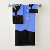 ハウリングウルフin冬 – オリジナルワイルドライフアート バスタオルセット (インサイチュ)