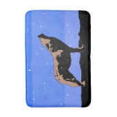 ハウリングウルフin冬 – オリジナルワイルドライフアート バスマット (正面縦)