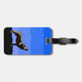 ハウリングウルフin冬 – オリジナルワイルドライフアート ラゲッジタグ (裏面横)