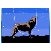 ハウリングウルフin冬 – オリジナルワイルドライフアート ラージペーパーバッグ (裏面)