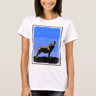 ハウリングウルフin冬 – オリジナルワイルドライフアート tシャツ