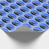 ハウリングウルフin冬 – オリジナルワイルドライフアートWr ラッピングペーパー (角)