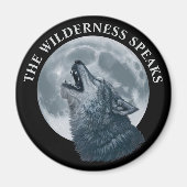 ハウリングオオカミと月 マグネット (正面)