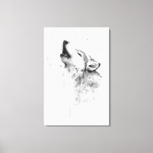 ハウリンググレーウルフ絵画インウォータースタイル