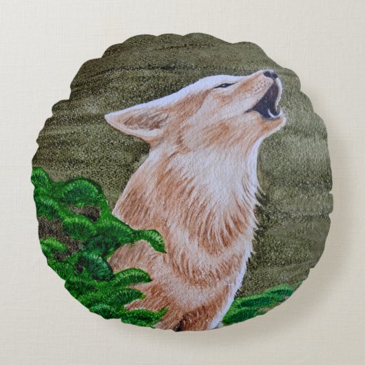 ハウリングコヨーテ ラウンドクッション (正面)