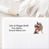 ハウリングコヨーテ – 水彩動物のアドカスタムレス ラベル (インサイチュ)