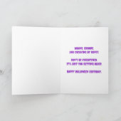 ハウリングスケルトンハロウィーン誕生日カード カード (内部)