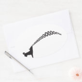 ハウリングスバル犬 楕円形シール (封筒)