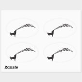 ハウリングスバル犬 楕円形シール (シート)