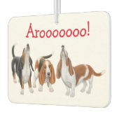 ハウリングバセットハウンドドッグズエアフレッシュナー カーエアーフレッシュナー (左)