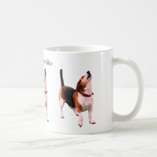 ハウリングビーグル犬パーソナライズされた恋人 コーヒーマグカップ