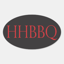 ハウリングホッグバーベキューユーロステッカー 楕円形シール
