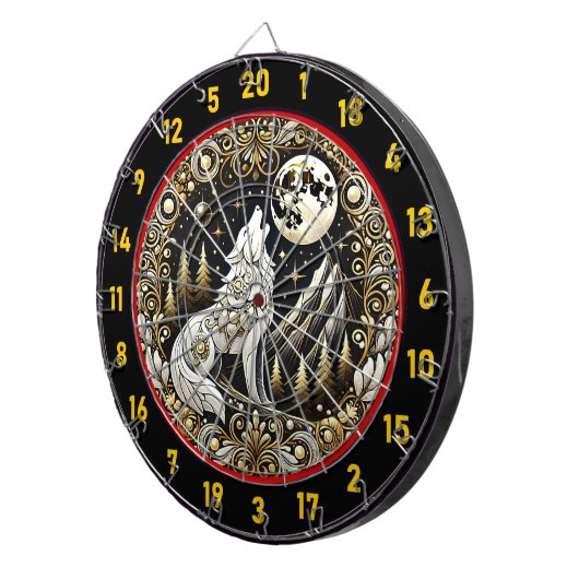 ハウリングホワイトウルフインスパイアフォーカスの強さ ダーツボード (正面右)