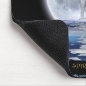 ハウリングホワイトウルフ&アラスカムーン マウスパッド (コーナー)