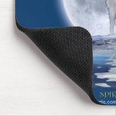 ハウリングホワイトウルフ&ムーンワイルドライフ マウスパッド (コーナー)