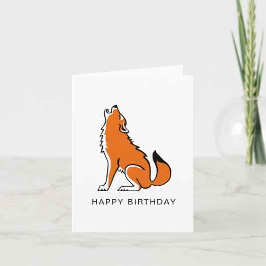 ハウリングレッドウルフ – 野生動物 – 絶滅危惧動物 カード (正面)