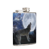 ハウリング北極オオカミ野生動物 フラスク (右)