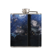 ハウリング北極オオカミ野生動物 フラスク (裏面)