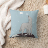 ハウリング北極狼 クッション (ブランケット)