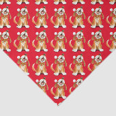 ハウリング歌う犬の赤いクリスマスティッシュペーパー 薄葉紙 (詳細)