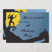 ハウリング・ウェアウルフ・ハロウィンパーティー 招待状 (正面/裏面)