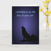 ハウリング・ウルフ・コンドリーンズペット・同情カード カード (黄色い花)